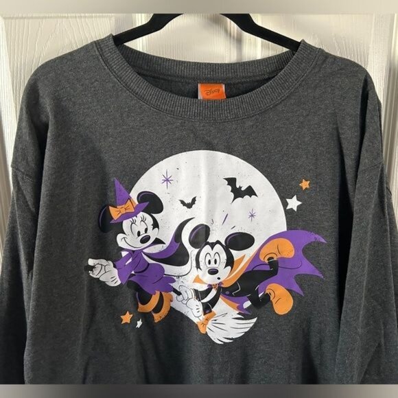 Disney Halloween Mickey & Minnie Mouse Sweater, Sz Large - Picture 3 of 15